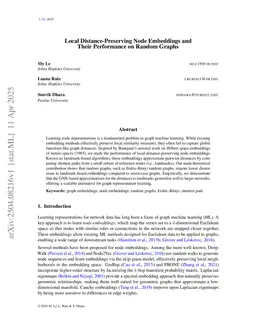 Landmark-Based Node Representations for Shortest Path Distance Approximations in Random Graphs