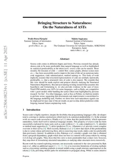Bringing Structure to Naturalness: On the Naturalness of ASTs