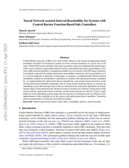 Neural Network-assisted Interval Reachability for Systems with Control Barrier Function-Based Safe Controllers