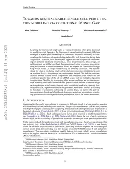 Towards generalizable single-cell perturbation modeling via the Conditional Monge Gap