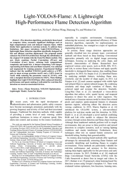 Light-YOLOv8-Flame: A Lightweight High-Performance Flame Detection Algorithm