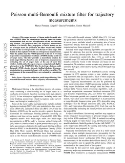 Poisson multi-Bernoulli mixture filter for trajectory measurements