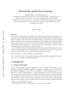 Statistically guided deep learning