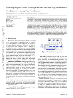 Boosting-inspired online learning with transfer for railway maintenance