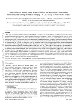 Latent Diffusion Autoencoders: Toward Efficient and Meaningful Unsupervised Representation Learning in Medical Imaging