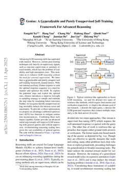 Genius: A Generalizable and Purely Unsupervised Self-Training Framework For Advanced Reasoning