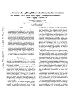A Framework for Lightweight Responsible Prompting Recommendation
