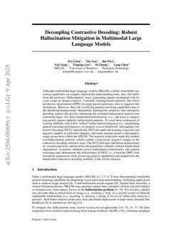 Decoupling Contrastive Decoding: Robust Hallucination Mitigation in Multimodal Large Language Models