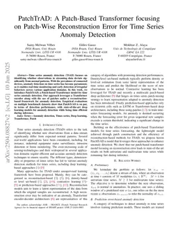 PatchTrAD: A Patch-Based Transformer focusing on Patch-Wise Reconstruction Error for Time Series Anomaly Detection