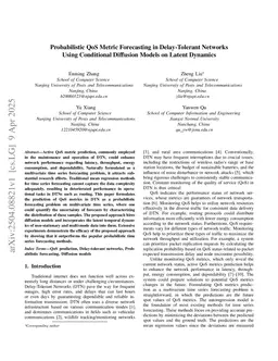 Probabilistic QoS Metric Forecasting in Delay-Tolerant Networks Using Conditional Diffusion Models on Latent Dynamics