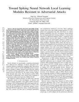 On the Adversarial Robustness of Spiking Neural Networks Trained by Local Learning