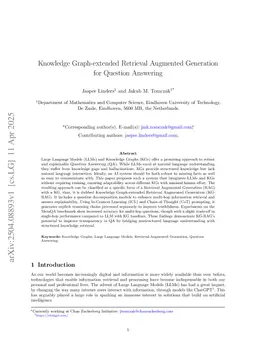Knowledge Graph-extended Retrieval Augmented Generation for Question Answering