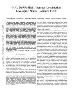 HAL-NeRF: High Accuracy Localization Leveraging Neural Radiance Fields