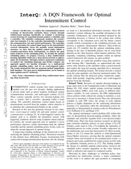 InterQ: A DQN Framework for Optimal Intermittent Control