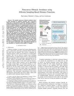 Nonconvex Obstacle Avoidance using Efficient Sampling-Based Distance Functions