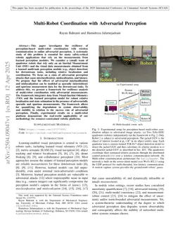 Multi-Robot Coordination with Adversarial Perception