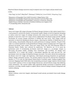 Hyperlocal disaster damage assessment using bi-temporal street-view imagery and pre-trained vision models