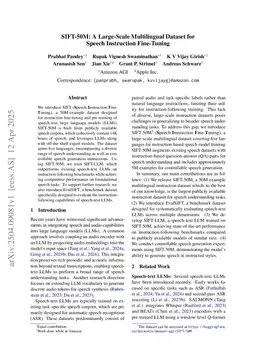 SIFT-50M: A Large-Scale Multilingual Dataset for Speech Instruction Fine-Tuning