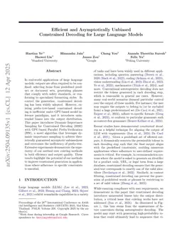 Efficient and Asymptotically Unbiased Constrained Decoding for Large Language Models