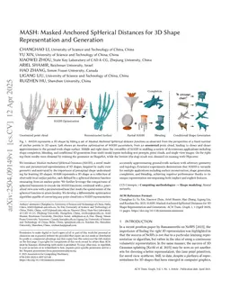 MASH: Masked Anchored SpHerical Distances for 3D Shape Representation and Generation