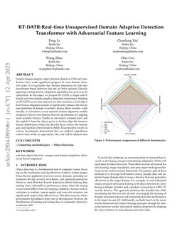 RT-DATR: Real-time Unsupervised Domain Adaptive Detection Transformer with Adversarial Feature Alignment