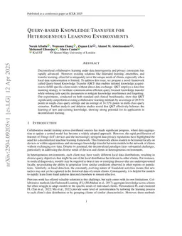 Query-based Knowledge Transfer for Heterogeneous Learning Environments
