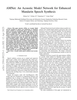 AMNet: An Acoustic Model Network for Enhanced Mandarin Speech Synthesis