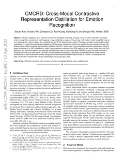 CMCRD: Cross-Modal Contrastive Representation Distillation for Emotion Recognition