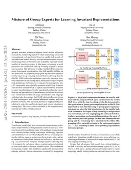 Mixture of Group Experts for Learning Invariant Representations
