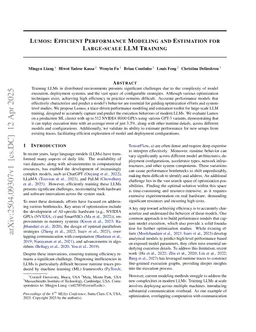 Lumos: Efficient Performance Modeling and Estimation for Large-scale LLM Training