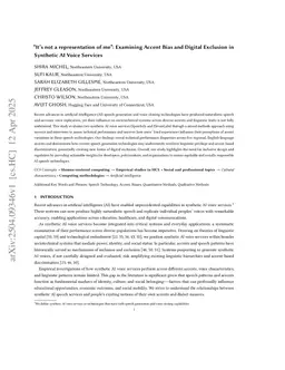 "It's not a representation of me": Examining Accent Bias and Digital Exclusion in Synthetic AI Voice Services