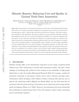 Minority Reports: Balancing Cost and Quality in Ground Truth Data Annotation
