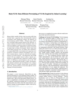 BabyVLM: Data-Efficient Pretraining of VLMs Inspired by Infant Learning