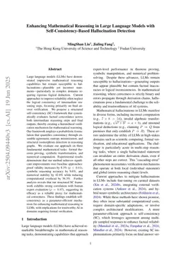 Enhancing Mathematical Reasoning in Large Language Models with Self-Consistency-Based Hallucination Detection