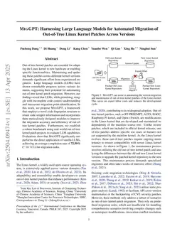 MigGPT: Harnessing Large Language Models for Automated Migration of Out-of-Tree Linux Kernel Patches Across Versions