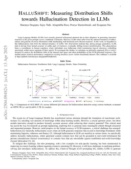 HalluShift: Measuring Distribution Shifts towards Hallucination Detection in LLMs