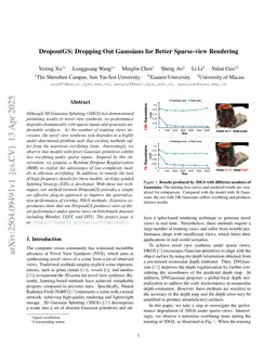 DropoutGS: Dropping Out Gaussians for Better Sparse-view Rendering