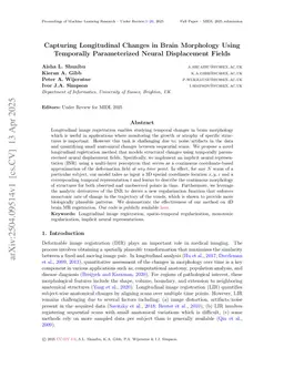 Capturing Longitudinal Changes in Brain Morphology Using Temporally Parameterized Neural Displacement Fields