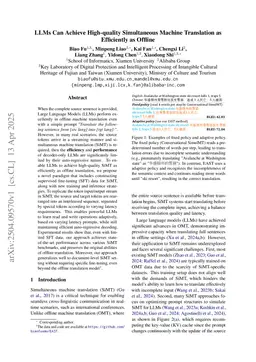 LLMs Can Achieve High-quality Simultaneous Machine Translation as Efficiently as Offline