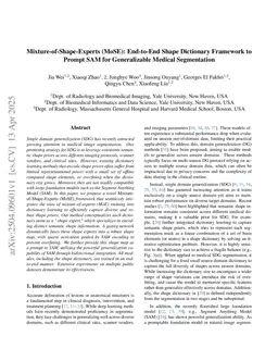 Mixture-of-Shape-Experts (MoSE): End-to-End Shape Dictionary Framework to Prompt SAM for Generalizable Medical Segmentation