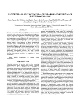 OmniMamba4D: Spatio-temporal Mamba for longitudinal CT lesion segmentation