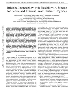 Bridging Immutability with Flexibility: A Scheme for Secure and Efficient Smart Contract Upgrades