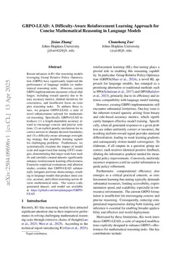 GRPO-LEAD: A Difficulty-Aware Reinforcement Learning Approach for Concise Mathematical Reasoning in Language Models