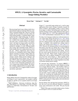 SPICE: A Synergistic, Precise, Iterative, and Customizable Image Editing Workflow