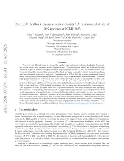 Can LLM feedback enhance review quality? A randomized study of 20K reviews at ICLR 2025