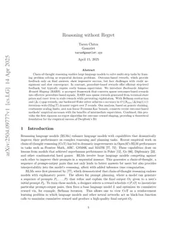 Reasoning without Regret