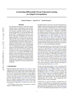 Accelerating Differentially Private Federated Learning via Adaptive Extrapolation