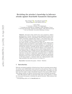 Revisiting the attacker's knowledge in inference attacks against Searchable Symmetric Encryption