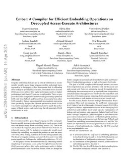 Ember: A Compiler for Efficient Embedding Operations on Decoupled Access-Execute Architectures