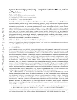 Quantum Natural Language Processing: A Comprehensive Review of Models, Methods, and Applications